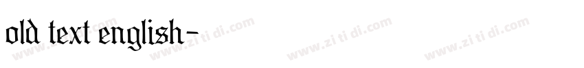 old text english字体转换